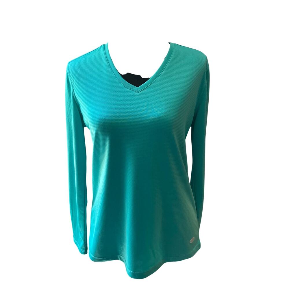 Reel Legends Freeline SPF Teal Green Long Sleeve Shirt Size S